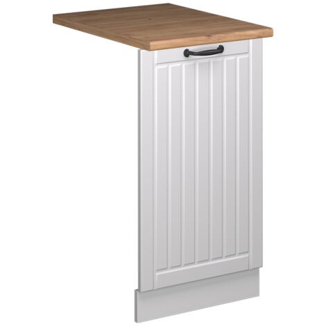Façade de lave-vaisselle Fame-Line, Blanc campagne, 45cm , PT Chêne, Vicco