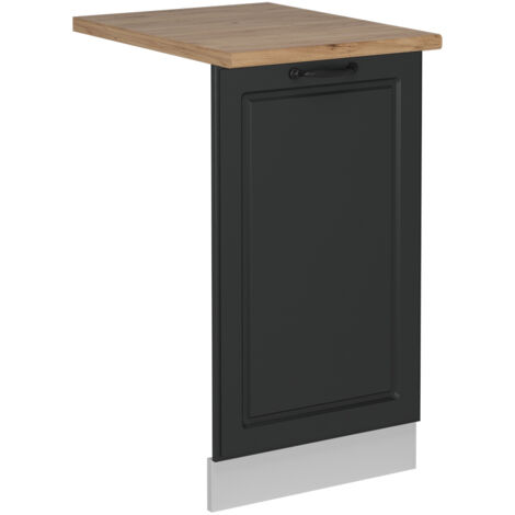 Façade de lave-vaisselle R-Line, Anthracite campagne, 45cm, PT Chêne, Vicco