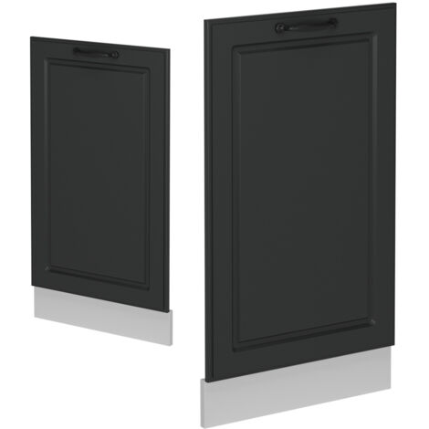 Façade de lave-vaisselle R-Line, Anthracite campagne, 45cm, PT Chêne, Vicco