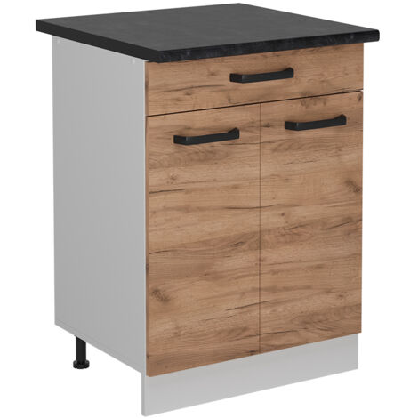 Meuble cuisine R-Line, Chêne de force doré, 60cm PT Anthracite, Vicco