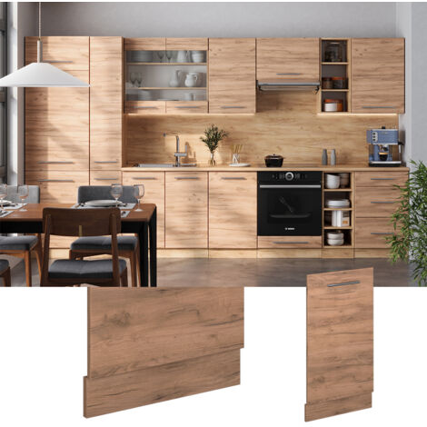 Façade de lave-vaisselle Fame-Line, Chêne de force doré, 45cm sans PT, Vicco