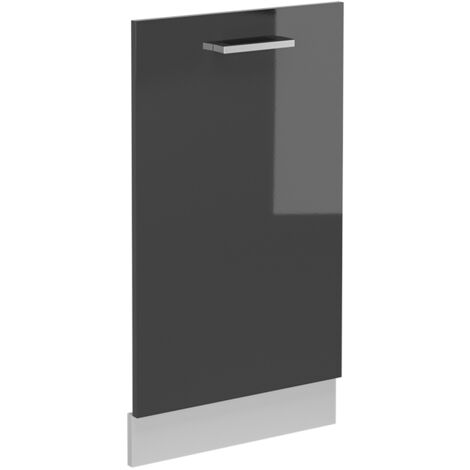 Panneau de lave-vaisselle R-Line, Anthracite Haute brillance, 45cm sans PT, Vicco