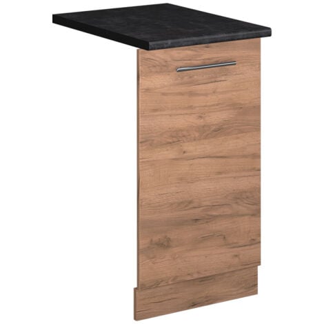 Façade de lave-vaisselle Fame-Line, Chêne de force doré, 45cm, PT Anthracite, Vicco