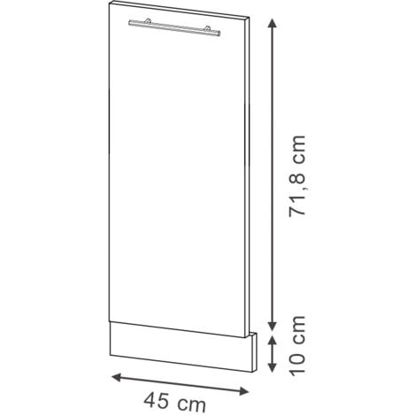 Façade de lave-vaisselle Fame-Line, Chêne de force doré, 45cm, PT Anthracite, Vicco
