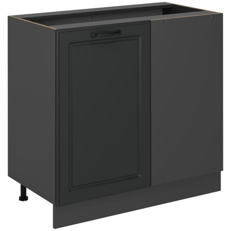 Meuble d'angle R-Line, Anthracite campagne, 86cm sans PT, Vicco