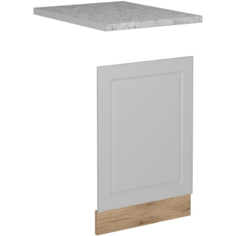 Vicco Façade de Lave-Vaisselle Fame-Line, Anthracite Haute Brillance, 45cm sans PT, à Combiner avec d'autres modules de la série Fame-Line
