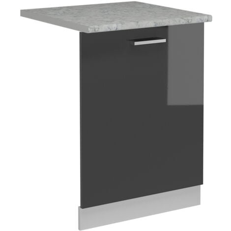 Panneau de lave-vaisselle R-Line, Anthracite Haute brillance, 60cm, PT Marbre, Vicco