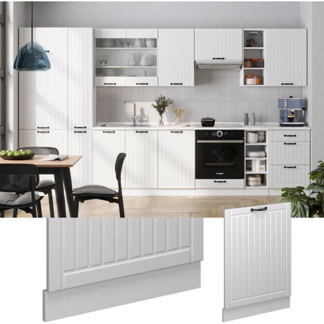 Façade de lave-vaisselle Fame-Line, Blanc campagne, 60cm sans PT, Vicco