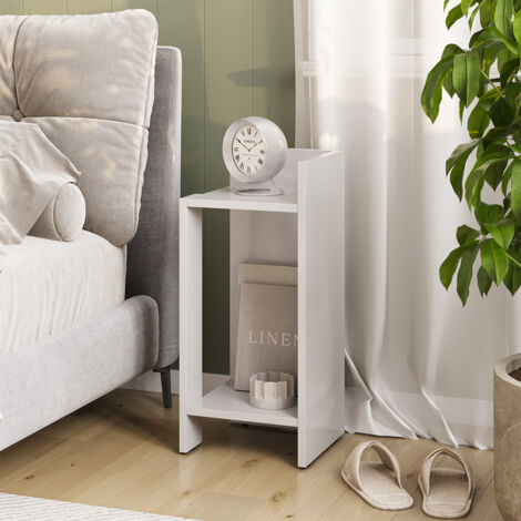 Table De Nuit Vicco Dany - Blanc - 65x35x35 Cm - Meuble Chevet à Assembler