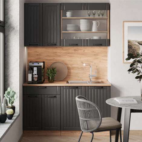 Cuisine Fame-Line, Gris foncé, 140cm sans PT, Vicco (1/5)