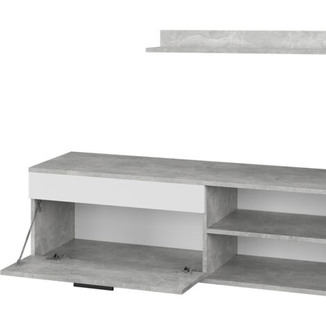 MEUBLE TV MURAL COMPLET - Ensemble de meubles TV 2 pcs Chêne marron
