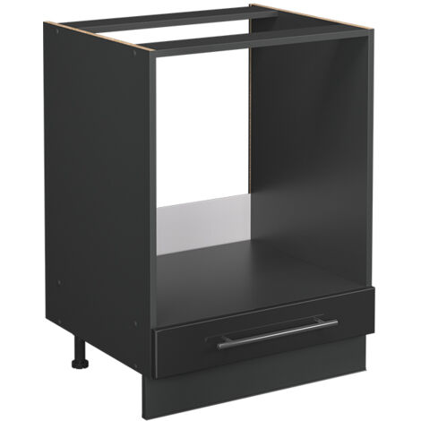 Meuble pour four Fame-Line, Anthracite Haute brillance, 60cm sans PT, Vicco