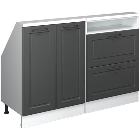 Ensembles de meuble de rangement sous pente Rion, Anthracite maison de campagne/blanc, Lot de 2, Vicco (1/5)