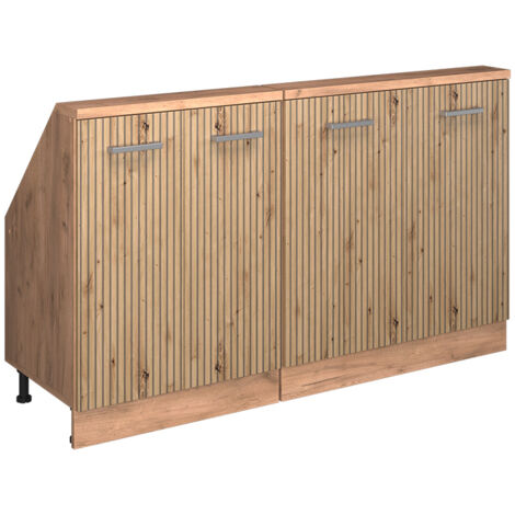 Ensembles de meuble de rangement sous pente Rion, Chêne Artisan/Chêne doré, Lot de 2, Vicco