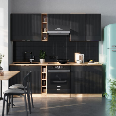 Cuisine Vicco Fame-Line Anthracite brillant/Chêne doré Cuisine Vicco Fame-Line Anthracite brillant/Chêne doré