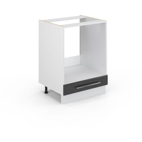 Meuble pour four Fame-Line, Anthracite Haute brillance, 60 cm sans plan de travail, Vicco