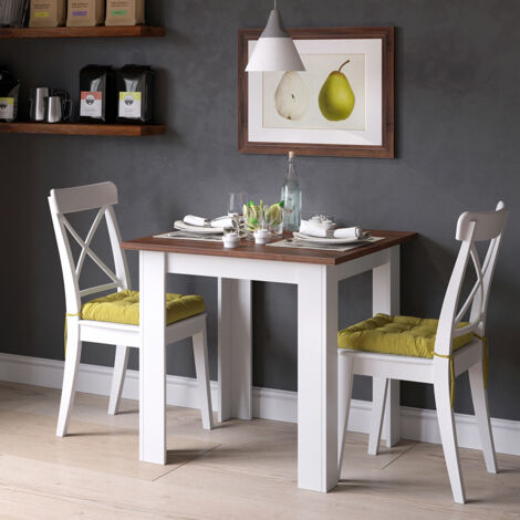 Table de salle à manger Karlos, Noyer, 80 x 80 cm, Vicco