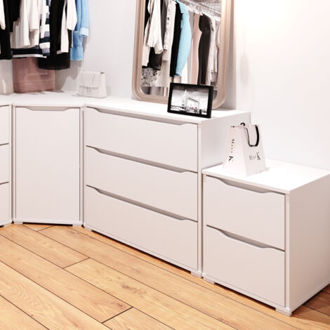 Commode avec tiroirs Ruben, Blanc, 40.2 x 53.6 cm, Vicco