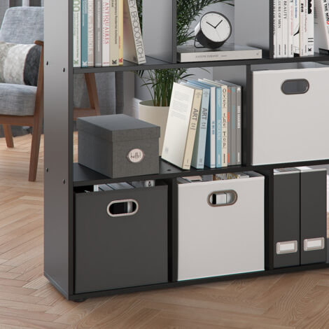 Meuble de rangement cube Pilar, Noir, 131.6 x 143 cm, Vicco