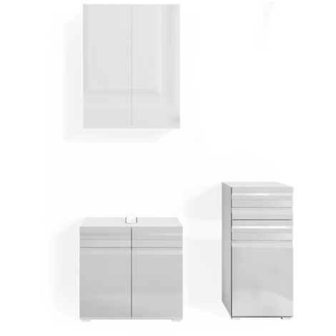 Vicco Ensemble meubles bain Fyrk, Béton, 3 pièces, avec