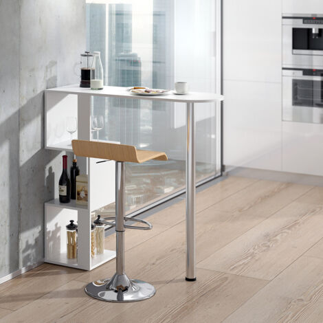 Table de bar Vincent, Blanc, 113 x 39.8 cm, Vicco