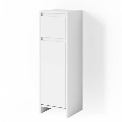Meuble de rangement de salle de bain Emma, Blanc, 30 x 95 cm, Vicco