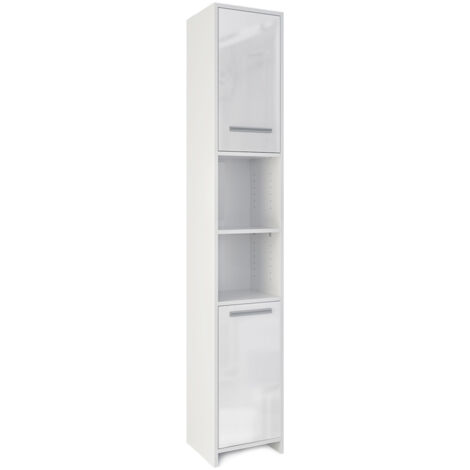 Meuble salle de bain , blanc brillant/blanc, 30x190cm, Vicco