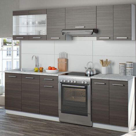 Cuisine Raul, Gris noble, 240 cm , PT Marbre, Vicco