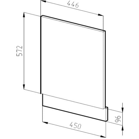 Façade R-Line, Béton, 45 cm sans plan de travail, Vicco