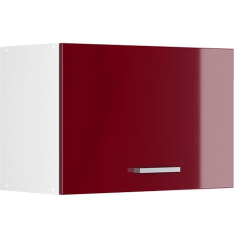 Elément haut de cuisine R-Line, Rouge bordeaux Haute brillance, 60 cm Plat, Vicco