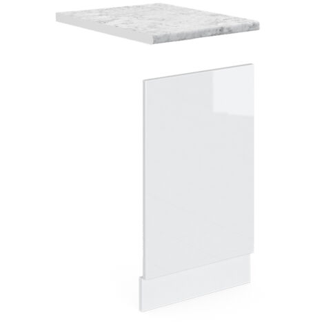 Façade R-Line, Blanc Haute brillance, 45 cm , PT Marbre, Vicco