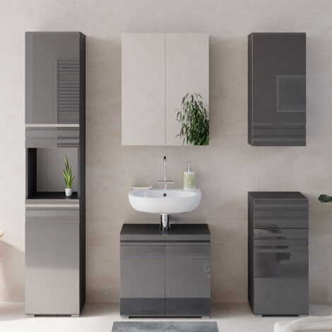 Ensemble Salle De Bain VICCO FYNN Sonoma – Meuble, Lavabo, Miroir – 80 Cm – Neuf