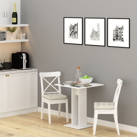 Table de salle à manger Repose, Blanc, 65x65cm, Vicco