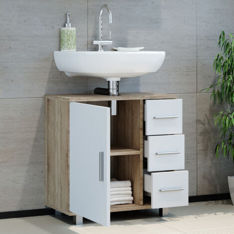 Meuble sous vasque simple Ilias, Sonoma, 60 x 60 cm, Vicco