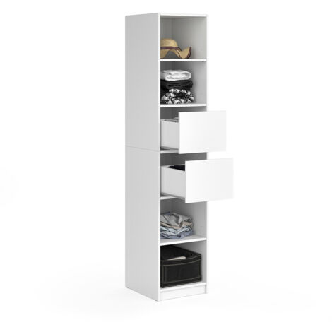 Jeu de tiroirs Visit, Blanc, 34.7 x 26.4 cm Set de 2, Vicco
