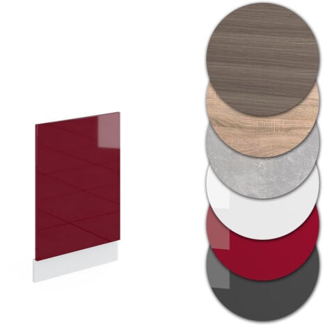 Façade R-Line, Rouge bordeaux Haute brillance, 45 cm sans plan de travail, Vicco