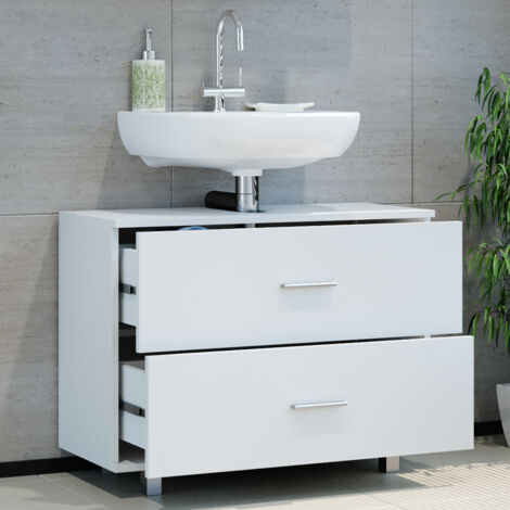 Meuble Sous-vasque Vicco Eden 2 Portes, Finition Anthracite Et Bois, 73 Cm