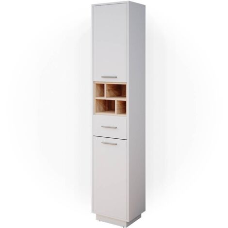 Meuble de rangement de salle de bain Beatrice, Blanc, 38 x 190 cm, Vicco