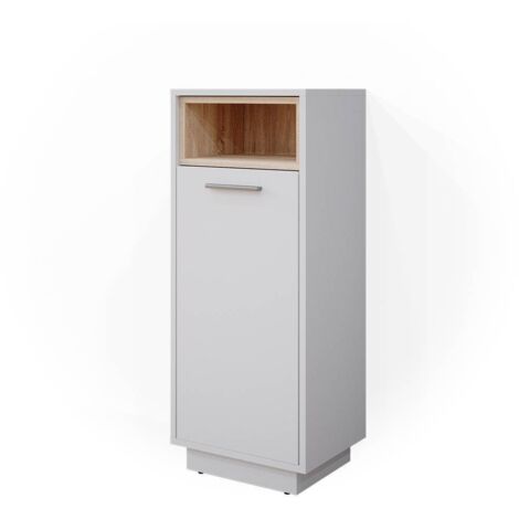 Meuble de rangement de salle de bain Beatrice, Blanc, 30 x 93 cm, Vicco