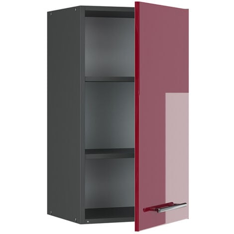 Elément haut de cuisine Fame-Line, Rouge bordeaux Haute brillance, 40 cm, Vicco