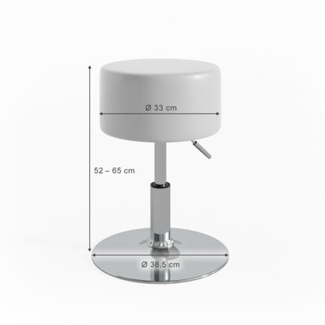 Tabouret Design, Blanc, 33.5 x 67 cm pour table de maquillage, Vicco