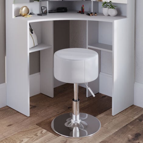 Tabouret Design, Blanc, 33.5 x 67 cm pour table de maquillage, Vicco