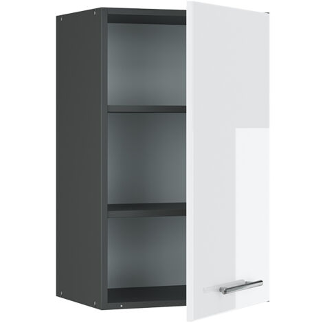 Elément haut de cuisine Fame-Line, Blanc Haute brillance, 45 cm, Vicco