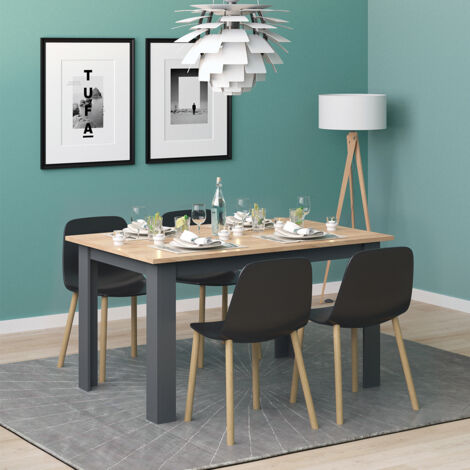 Table de salle à manger Karlos, Chêne de force doré, 140 x 90 cm, Vicco