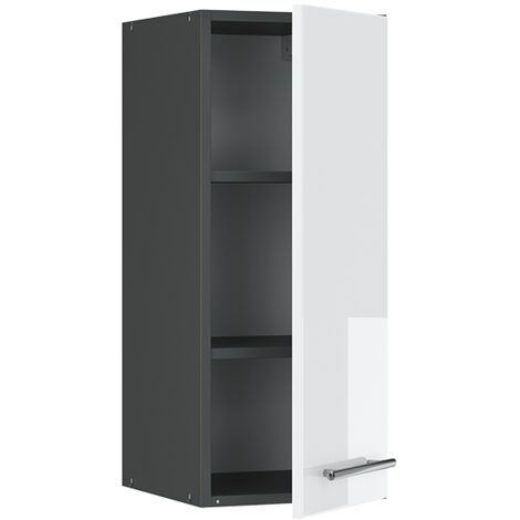 Elément haut de cuisine Fame-Line, Blanc Haute brillance, 30 cm, Vicco