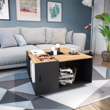 Table basse Anton, Anthracite, 80 x 80 cm, Vicco