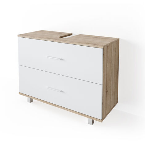 Meuble Sous Vasque Simple Ilias 30802 Béton 60x60.8cm - Meuble vasque