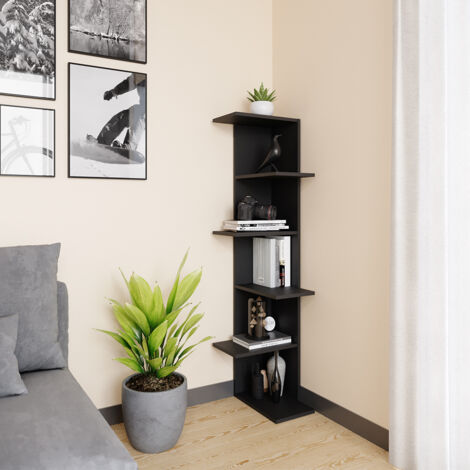 Étagère d'angle Tera, Anthracite, 37 x 140.1 cm, Vicco