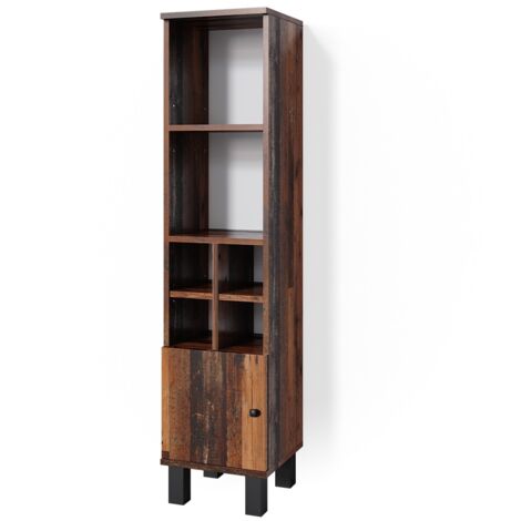 Meuble de rangement de salle de bain Fynn, Chêne rustique, 30 x 130.6 cm petite porte, Vicco (1/5)