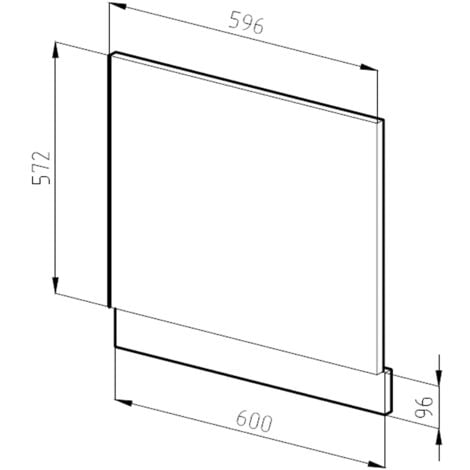 Façade R-Line, Anthracite campagne, 60 cm sans plan de travail, Vicco